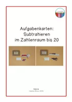 Vorschau - Fördermaterial/Inklusion - Aufgabenkarten: Minus-Grundaufgaben im Zahlenraum bis 20 - Deckblatt