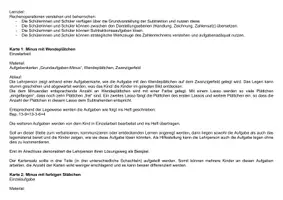Vorschau - Fördermaterial/Inklusion - Aufgabenkarten: Minus-Grundaufgaben im Zahlenraum bis 20 - Seite 1