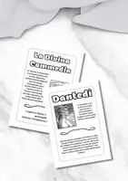 Vista previa - Tarjetas / Manipulativos - Fichas didácticas sobre Dante Alighieri y la Divina Commedia en italiano - Portada