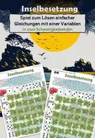 Vorschau - Spiele - Inselbesetzung Einfache Gleichungen mit einer Variablen - Deckblatt