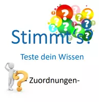 Vorschau - Spiele - Quiz "Stimmt's?" zum Thema Zuordnungen - Deckblatt