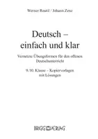 Vorschau - Arbeitsblätter - Deutsch – einfach und klar 9./10. Klasse - Vernetzte Übungsformen für den offenen Deutschunterricht - Seite 1