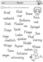 Vorschau - Arbeitsblätter - Wörter mit ie / i - GRUNDSCHRIFT - Arbeitsblätter für Deutsch inklusive Minilesespur, Schleichdiktat und Puzzle - Seite 3