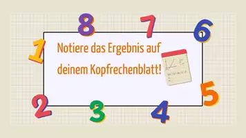 Vorschau - Präsentationen/Tafelbilder - Kopfrechenpowerpoint 4 mit 10 Aufgaben und Lösung - Deckblatt