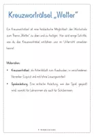 Vorschau - Arbeitsblätter - Kreuzworträtsel "Wetter" - D, DaZ, DaF - Seite 1