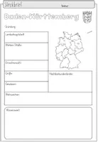 Vorschau - Arbeitsblätter - Bundesländer Steckbriefe | Deutschland Sachunterricht Klasse 3-6 - Seite 3