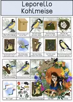 Vorschau - Mal- und Bastelvorlagen - Leporello - Kohlmeise - Deckblatt