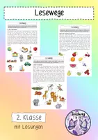 Vorschau - Arbeitsblätter - Lesewege - Deckblatt