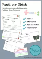 Vorschau - Stundenentwürfe - Punkt vor Strich Rechnung (Übungsstunde) - Deckblatt