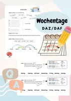 Vorschau - Arbeitsblätter - Wochentage (DaZ/DaF) - Deckblatt