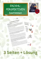 Vorschau - Arbeitsblätter - Erzählperspektiven bestimmen - Deckblatt