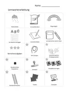 Vorschau - Arbeitsblätter - Lernworterarbeitung - Lernwortarbeit - Deckblatt
