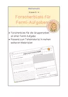 Vorschau - Arbeitsblätter - Forscherblatt Fermi-Aufgaben - Deckblatt