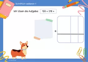 Vorschau - Präsentationen/Tafelbilder - Einführung Schriftlich addieren 2 - Präsentation - Seite 3