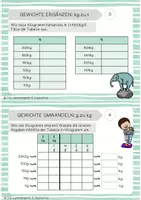 Vorschau - Stationenlernen - Taskcards/Stationenarbeit: Gewichte umwandeln (g, kg & t) - Seite 3