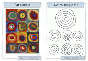 Vorschau - Mal- und Bastelvorlagen - Konzentrische Farbkreise nach Wassily Kandinsky - Seite 3