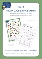Vista previa - Hojas de trabajo - Brown Owl's Spring & Easter - I SPY - Portada