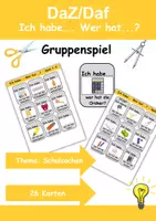 Vorschau - Arbeitsblätter - Materialpaket Spiele Schulsachen - DaZ/DaF, Deutsch, Sachunterricht (Grundschule) - Seite 1