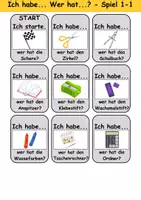 Vorschau - Arbeitsblätter - Materialpaket Spiele Schulsachen - DaZ/DaF, Deutsch, Sachunterricht (Grundschule) - Seite 2