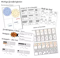 Vorschau - Arbeitsblätter - Material zu wichtigen Grundfertigkeiten der 1. Klasse - Deckblatt
