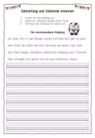 Vorschau - Arbeitsblätter - Satzanfang und Satzende in Texten erkennen - Teil 2 - Seite 1