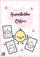 Vorschau - Mal- und Bastelvorlagen - Ausmalbilder Ostern „Küken“ 🐣🐥 - Deckblatt
