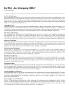 Vorschau - Arbeitsblätter - Der Untergang (2004) - Arbeitsblatt zum Film - Deckblatt