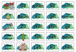 Vorschau - Spiele - Streichholzschachtelwörter - Weihnachten - Seite 1