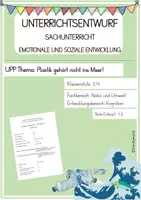 Vorschau - Stundenentwürfe - Unterrichtsentwurf (UB) - Plastikmüll im Meer - Deckblatt