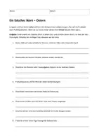 Vorschau - Arbeitsblätter - Deutsch -1 falsches Wort - Osteredition - Seite 1