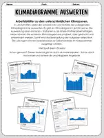 Vorschau - Arbeitsblätter - Klimadiagramme zu verschiedenen Klimazonen auswerten (Arbeitsblätter + Lösungen) - Seite 1