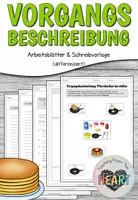 Vorschau - Arbeitsblätter - Vorgangsbeschreibung - Arbeitsblätter & Schreibvorlage (differenziert) - Deckblatt