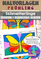 Vorschau - Arbeitsblätter - Frühling Ausmalbilder Schmetterlinge - Deckblatt