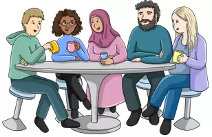 Vorschau - selbst erstellte Cliparts/Grafiken - Cliparts Elterncafé/ Elterntreffen inkl. Schriftzug (#diversitykids) - Seite 3