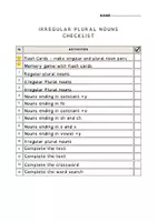 anteprima - Flashcard - Bundle materiale sui sostantivi plurali irregolari - Irregular Plural Nouns - Pagina 1