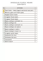 anteprima - Flashcard - Bundle materiale sui sostantivi plurali irregolari - Irregular Plural Nouns - Pagina 2