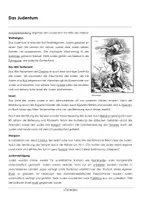 Vorschau - Arbeitsblätter - Das Judentum (Arbeitsblatt mit Erklärvideo) - Deckblatt