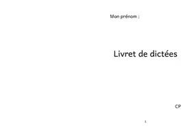 Aperçu - Apprentissages en autonomie - Livret de dictées de la méthode Cubissimot - Page 1
