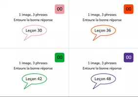 Aperçu - Fiches - Une image - trois phrases - Atelier de lecture - Page 1