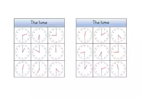 Vorschau - Spiele - Bingo zum Thema "The time"- volle und halbe Stunden - Seite 3