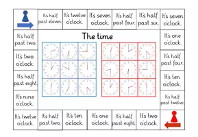 Vorschau - Spiele - Materialpaket zum Thema "The time"- volle und halbe Stunden - Seite 2