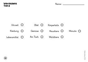 Vorschau - Bildkarten - Strukturierte Wortschatzerweiterung im DaZ-Unterricht (Teil 2: Uhrzeit, Kleidung, Körperteile ...) - Seite 2