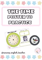 Vista previa - Tarjetas / Manipulativos - POSTER: PRACTICE THE TIME - Portada