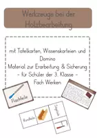 Vorschau - Bildkarten - Werkzeuge bei der Holzbearbeitung Klasse 3 - Deckblatt