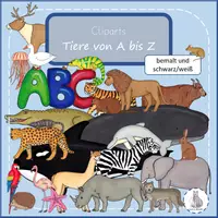 Vorschau - selbst erstellte Cliparts/Grafiken - Tiere von A bis Z Cliparts - Deckblatt