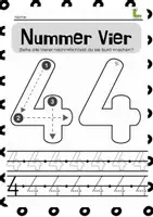 Vorschau - Arbeitsblätter - Materialpaket DIE ZIFFER VIER 4️⃣4️⃣4️⃣ - Deckblatt