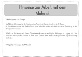 Vorschau - Bildkarten - Werkzeuge bei der Holzbearbeitung Klasse 3 - Seite 2