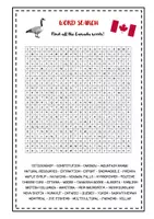 Vorschau - Arbeitsblätter - word search Canada: Kl. 9-11 - Deckblatt