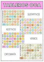Vista previa - Juegos / Gamificación - TABLEROS DE LA OCA PARA CONTENIDOS DE LENGUA - Portada