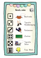 Vorschau - Spiele - Berufe / Berufe raten: Lernspiel & Pantomime (Würfelspiel) - Sachunterricht - Kl. 1/2 - Seite 1